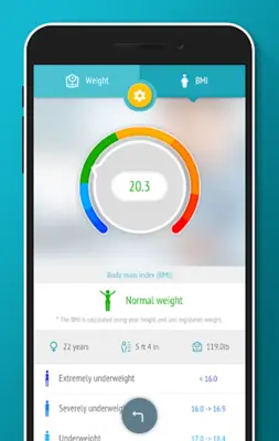 Weight tracker, BMI Calculator android App screenshot 12